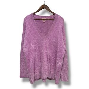 Cozy Lavender V-Neck Sweater